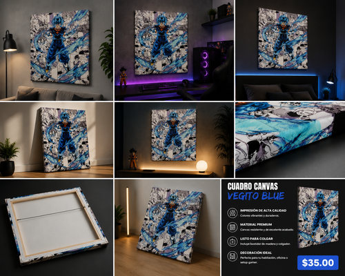 Cuadro Canvas Vegito Blue – Dragon Ball Super | Edición Manga Premium