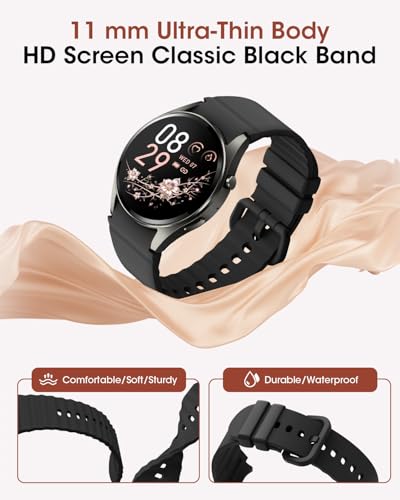 Smart Watches for Men/Women, 1.26" Bluetooth Smart Watch with Heart Rate/SpO2/Sleep Monitor, 110+ Sport Modes/Step Tracking, Waterproof Fitness Tracker Watch, Smart Watch for Android Phones/iPhones