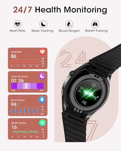 Smart Watches for Men/Women, 1.26" Bluetooth Smart Watch with Heart Rate/SpO2/Sleep Monitor, 110+ Sport Modes/Step Tracking, Waterproof Fitness Tracker Watch, Smart Watch for Android Phones/iPhones