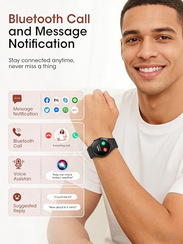 Smart Watches for Men/Women, 1.26" Bluetooth Smart Watch with Heart Rate/SpO2/Sleep Monitor, 110+ Sport Modes/Step Tracking, Waterproof Fitness Tracker Watch, Smart Watch for Android Phones/iPhones