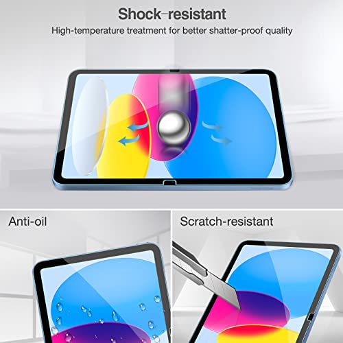 ProCase 2 Pcs Screen Protector for iPad A16 2025 11th Generation 11 Inch/iPad 10th 2022 10.9 Inch, Tempered Glass Film Guard -Clear