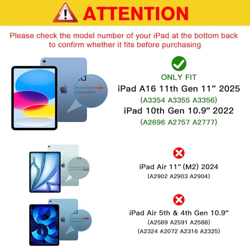 ProCase 2 Pcs Screen Protector for iPad A16 2025 11th Generation 11 Inch/iPad 10th 2022 10.9 Inch, Tempered Glass Film Guard -Clear